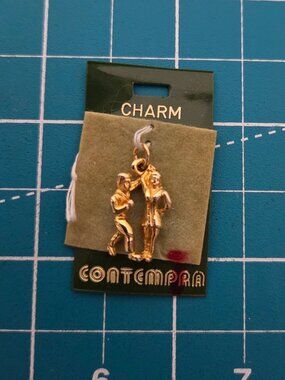 Vintage Gold Color Couple Dancing Charm Pendant for Necklace